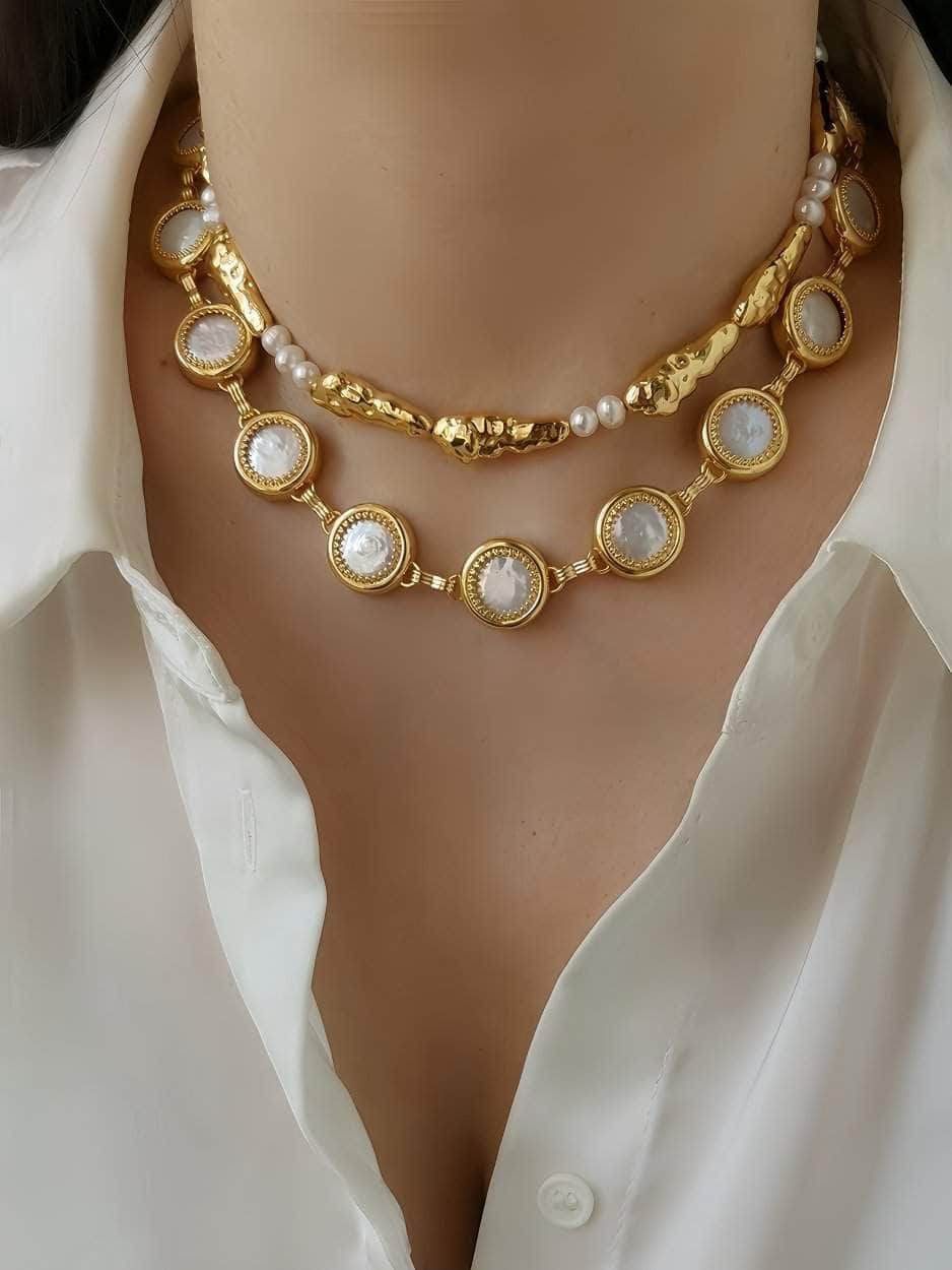 Twisted Paved Cuban Rhinestone Accented Necklace Gold / Necklace