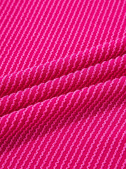 Twisted Rib Uneven Hem Drop Shoulder Loose Sweatshirt