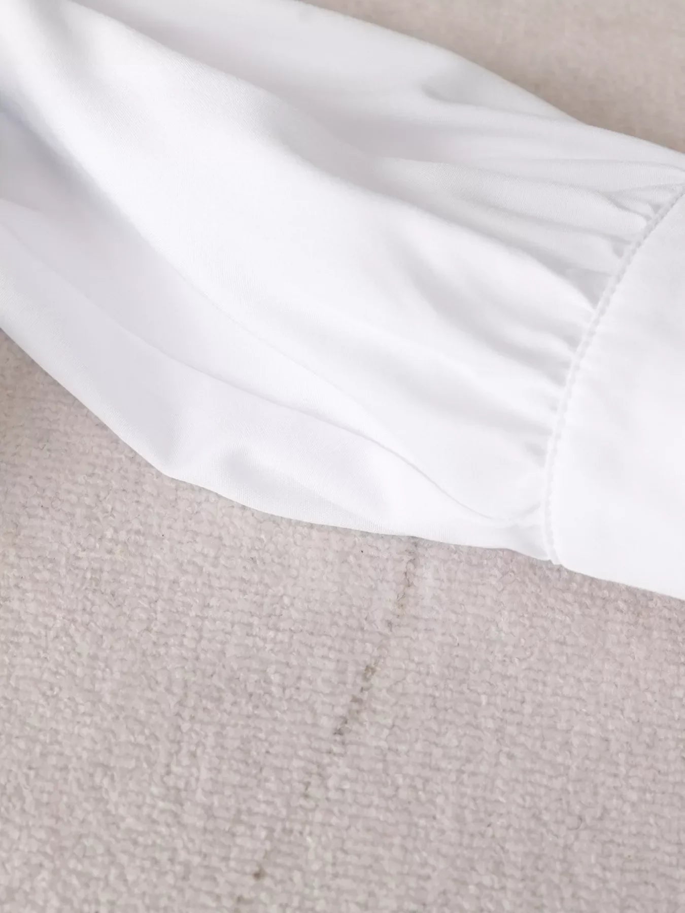 Two Tone Long Sleeve Top and Pleated Skirt Set