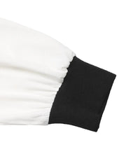 Two Tone Pleated Long Sleeve Shirt Dress