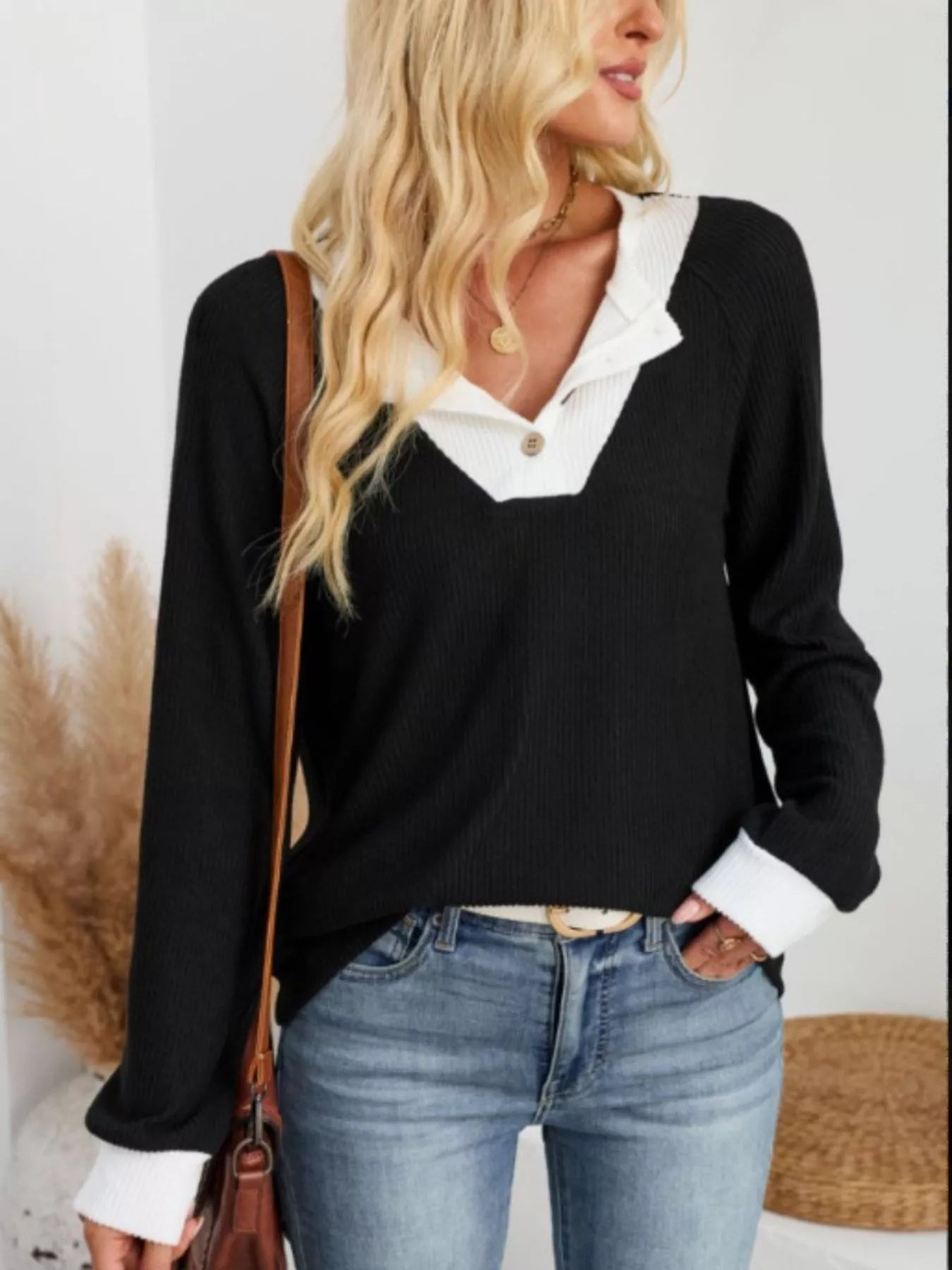 Two-Tone Raglan Sleeve T-Shirt