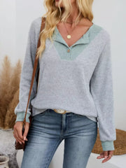 Two-Tone Raglan Sleeve T-Shirt Gray / S