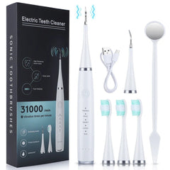 Ultrasonic Dental Scaler - Electric Sonic Tooth Stain Remover for Teeth Tartar, Calculus, and Plaque