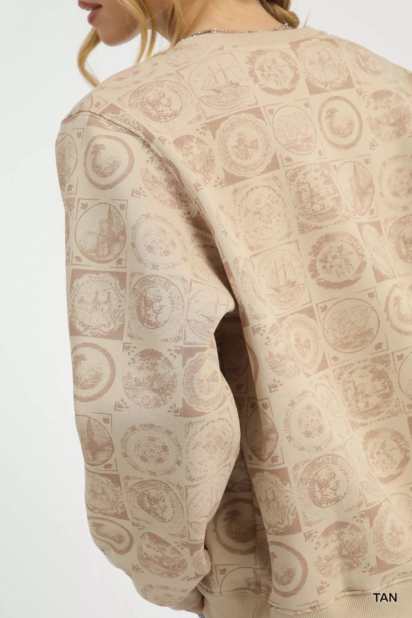 Umgee Coin Stamp Print Sweatshirt