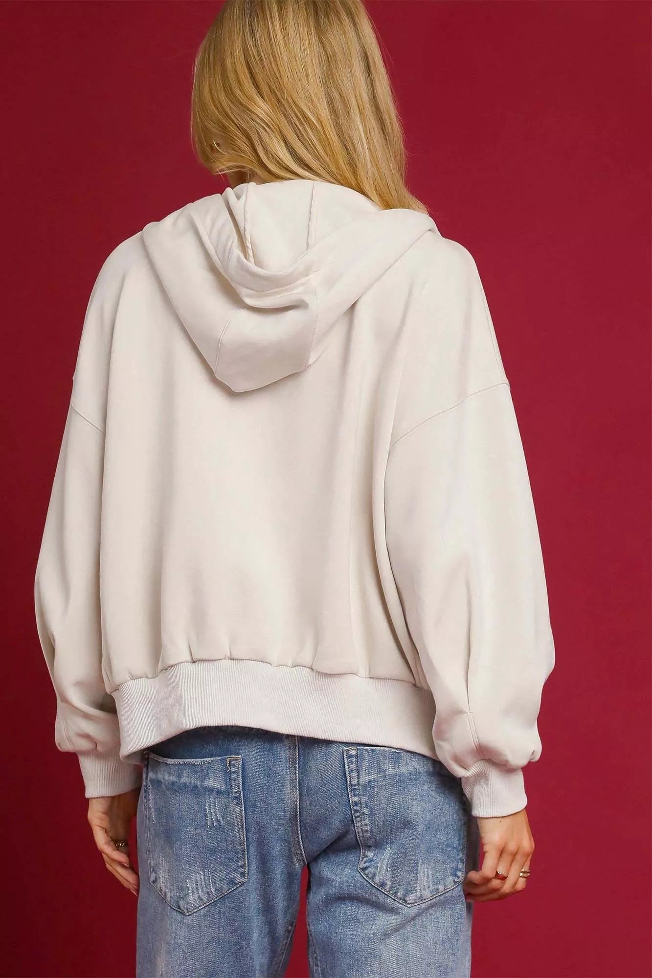 Umgee Zip-Up Fleece Hooded Jacket