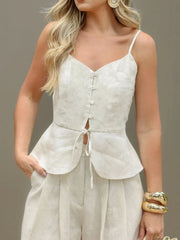 V-Neck Cami and Pants Set