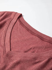 V-Neck Casual Long Sleeve T-Shirt