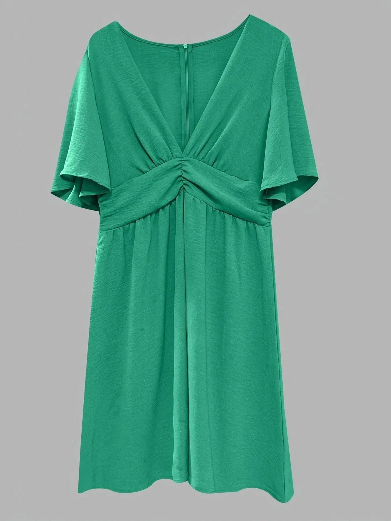 V-Neck Flutter Sleeve Summer Dress