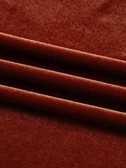 V Neck Puff Sleeve Velvet Dress