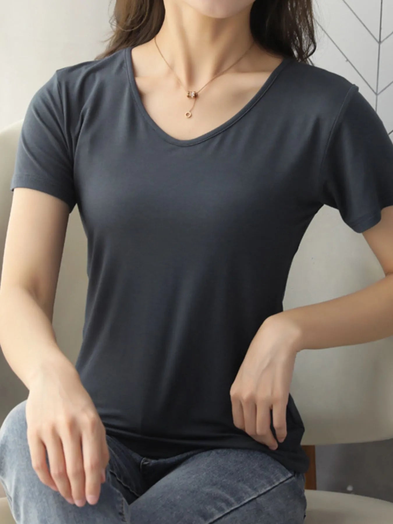 V-Neck Short Sleeve T-Shirt