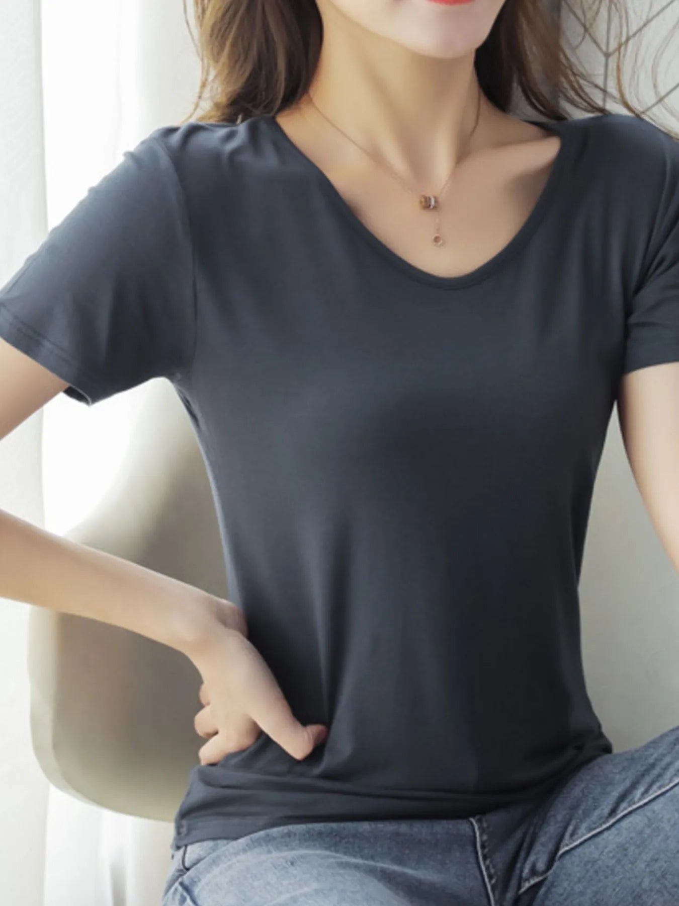 V-Neck Short Sleeve T-Shirt