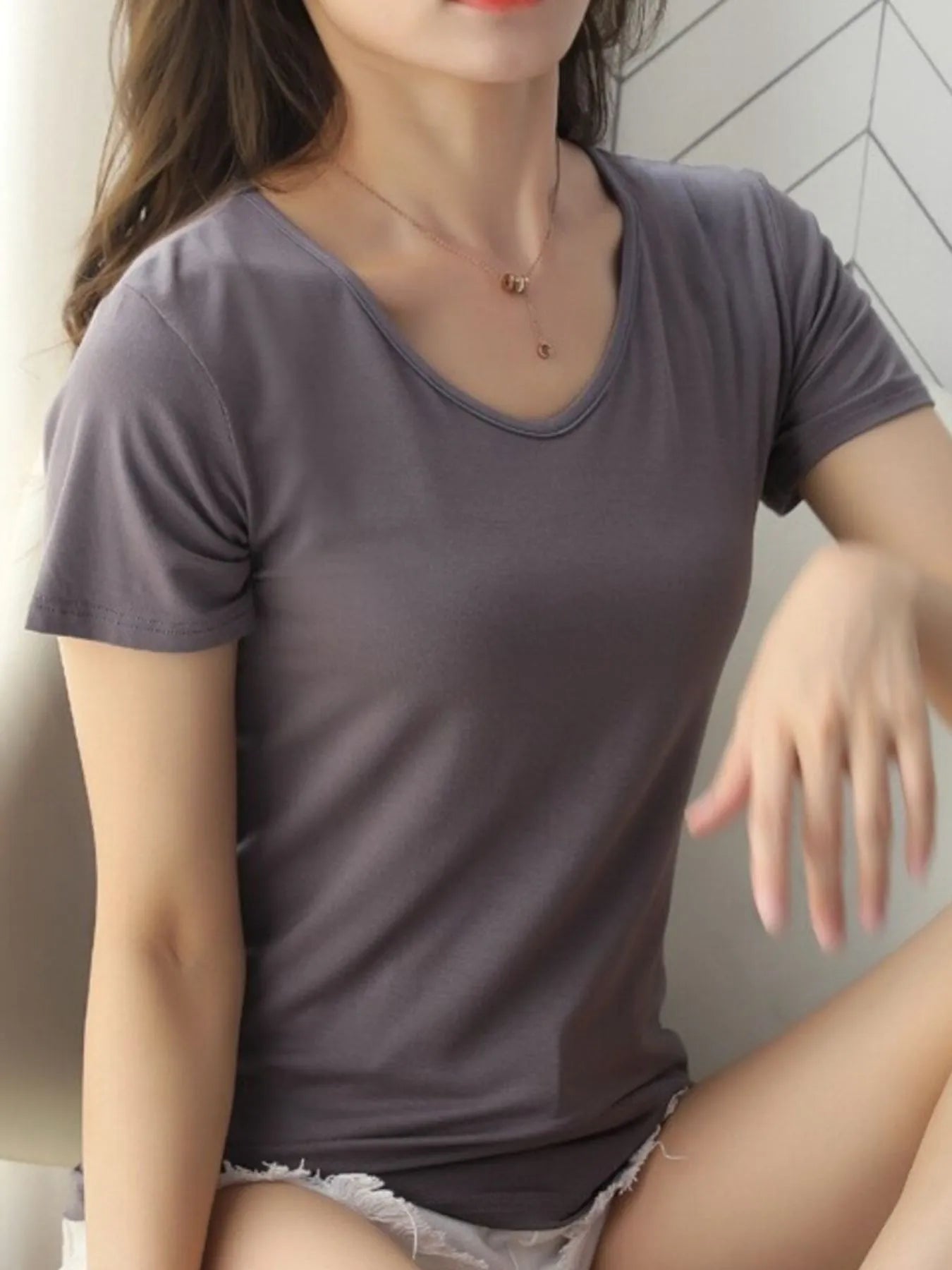 V-Neck Short Sleeve T-Shirt