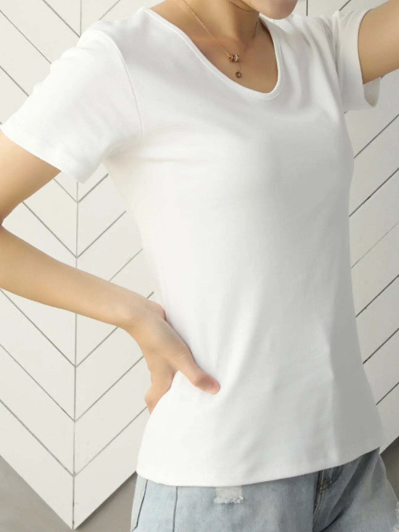 V-Neck Short Sleeve T-Shirt