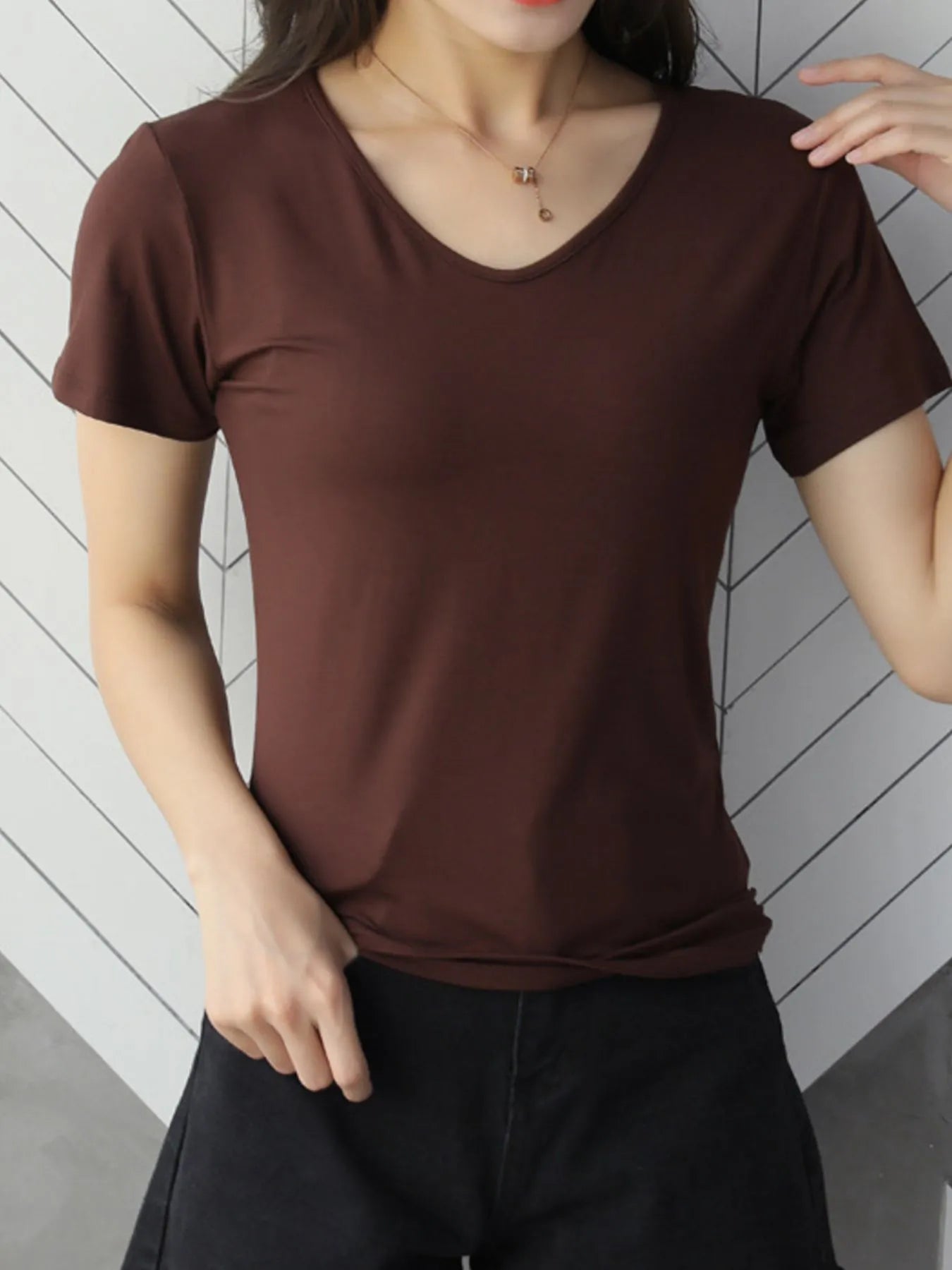 V-Neck Short Sleeve T-Shirt