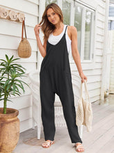 V-Neck Spaghetti Strap Jumpsuit Black / S