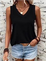 V-Neck Tank Black / S