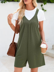V-Neck Wide Strap Romper