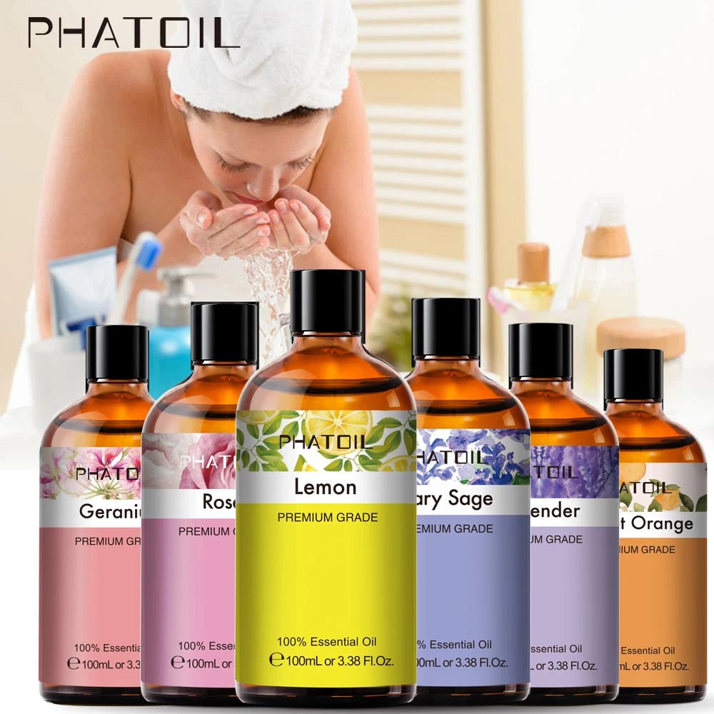 Vanilla Aromatic Essential Oil: Natural Lavender, Lemon, Eucalyptus, Chamomile, Patchouli, Bergamot, Jasmine, Mint - 100ml, 200ml, 300ml