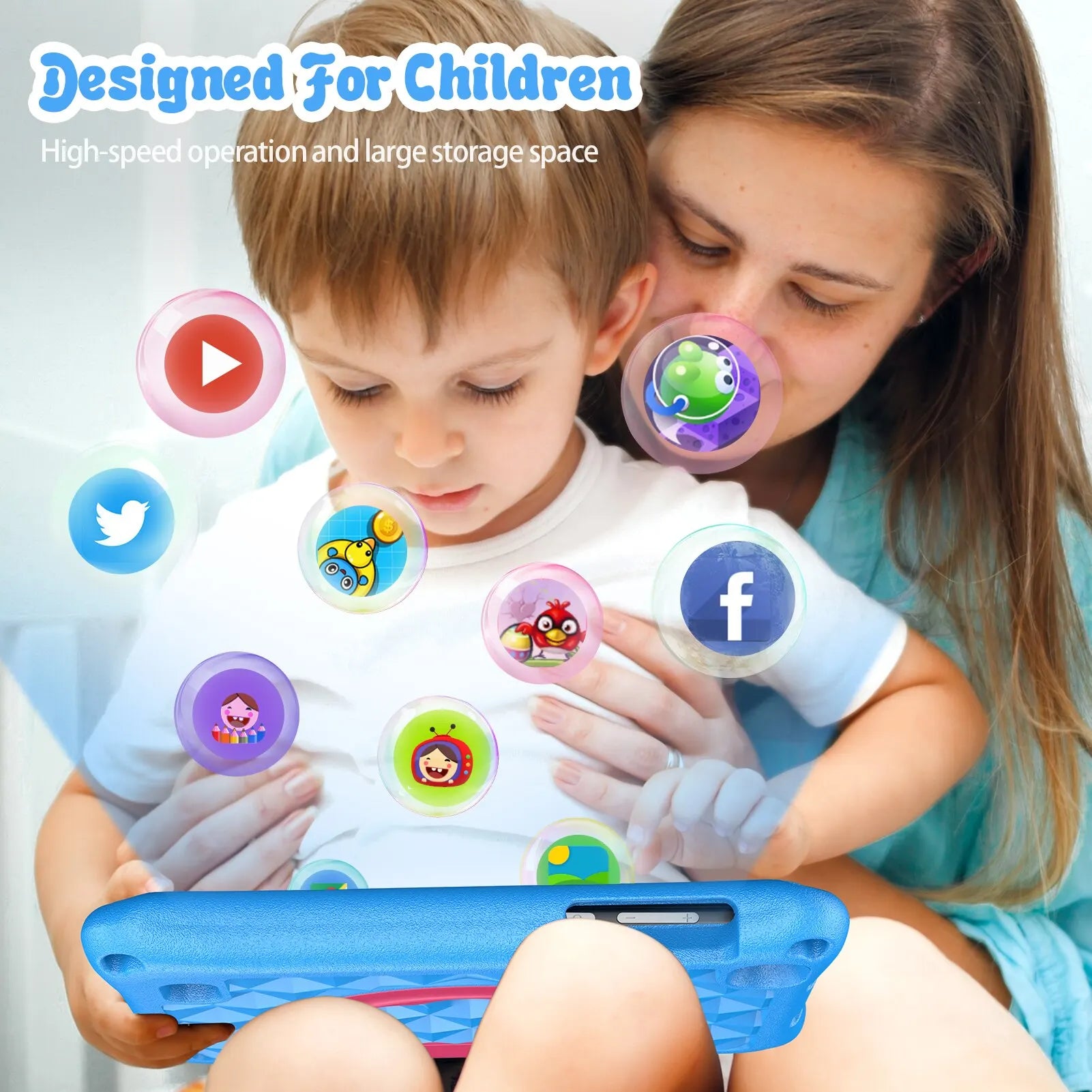 VASOUN Kids Tablet 7 Inch - Android 11, 2GB RAM, 32GB Storage, WiFi, Dual Camera, Parental Control, Google Playstore