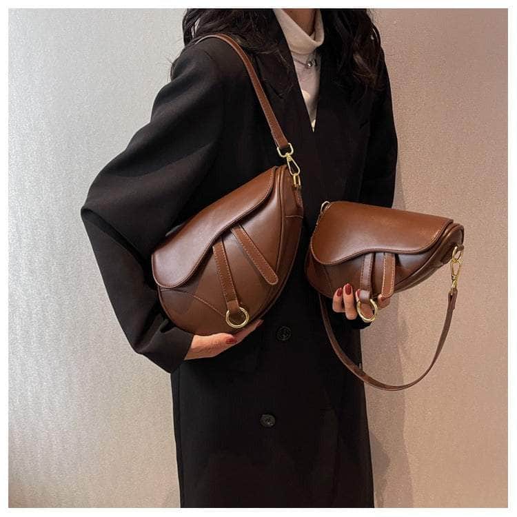 Vegan Leather Shoulder Crossbody Bag