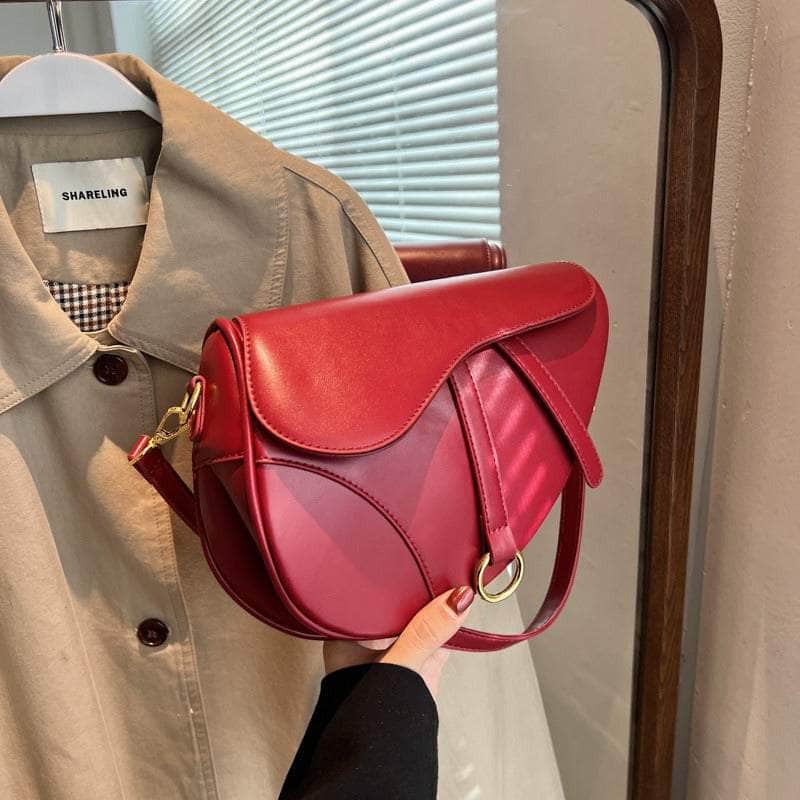 Vegan Leather Shoulder Crossbody Bag