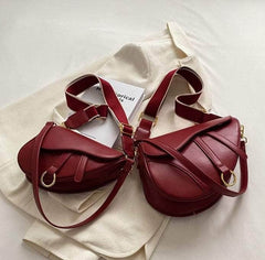 Vegan Leather Shoulder Crossbody Bag