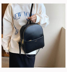 Versatile Convertible Multi-Way Faux Leather Backpack