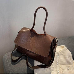 Vintage Alligator Shoulder Handbag