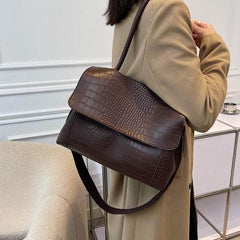 Vintage Alligator Shoulder Handbag