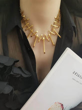 Vintage Coral Tree Gold Statement Necklace Gold / Necklace