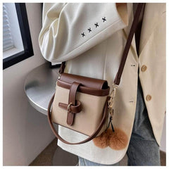 Vintage Crossbody Shoulder Handbag with Flurry Accessory