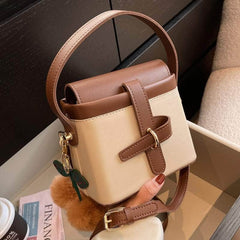 Vintage Crossbody Shoulder Handbag with Flurry Accessory
