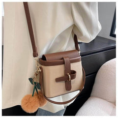 Vintage Crossbody Shoulder Handbag with Flurry Accessory