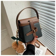 Vintage Crossbody Shoulder Handbag with Flurry Accessory