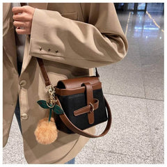Vintage Crossbody Shoulder Handbag with Flurry Accessory