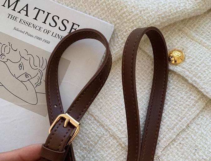 Vintage Crossbody Shoulder Handbag with Flurry Accessory