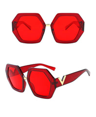 Vintage Hexagon Oversized Sunglasses