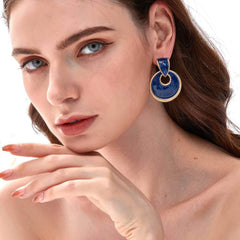 Vintage Pierced Gold Accented Round Earrings