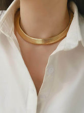 Vintage TuboGas Pipe Collar Necklace Gold / Necklace