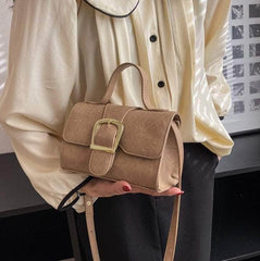 Vintage Vegan Leather Shoulder Handbag
