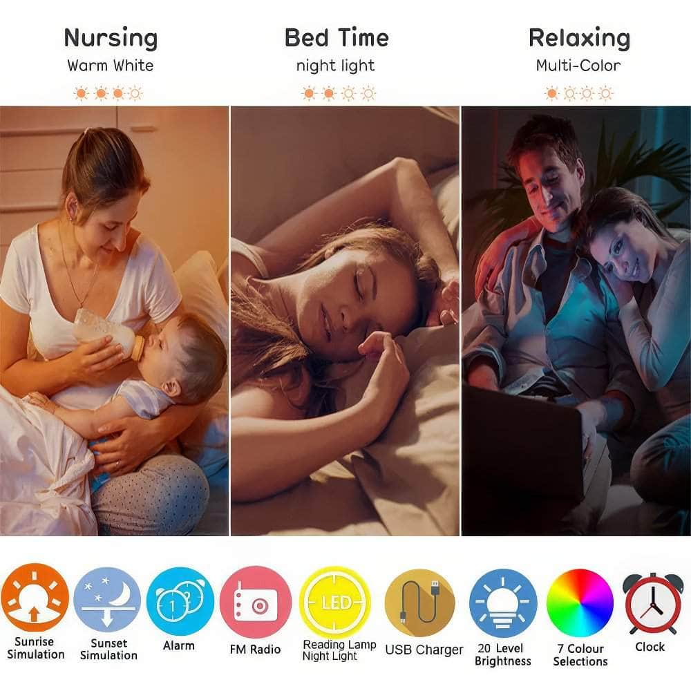 Wake Up Light Alarm Clock with Sunrise/Sunset Simulation Alarm Clock