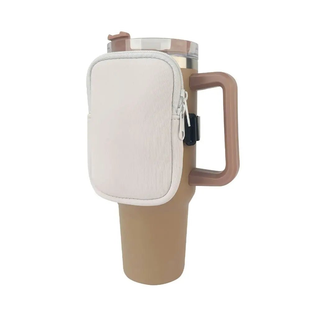 Water Bottle Pouch for Stanley Quencher Adventure D-white