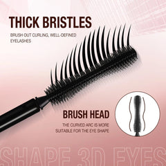 Waterproof 4D Silk Fiber Mascara: Curling, Volume, Thick Lengthening, Nourish - High-Quality Makeup