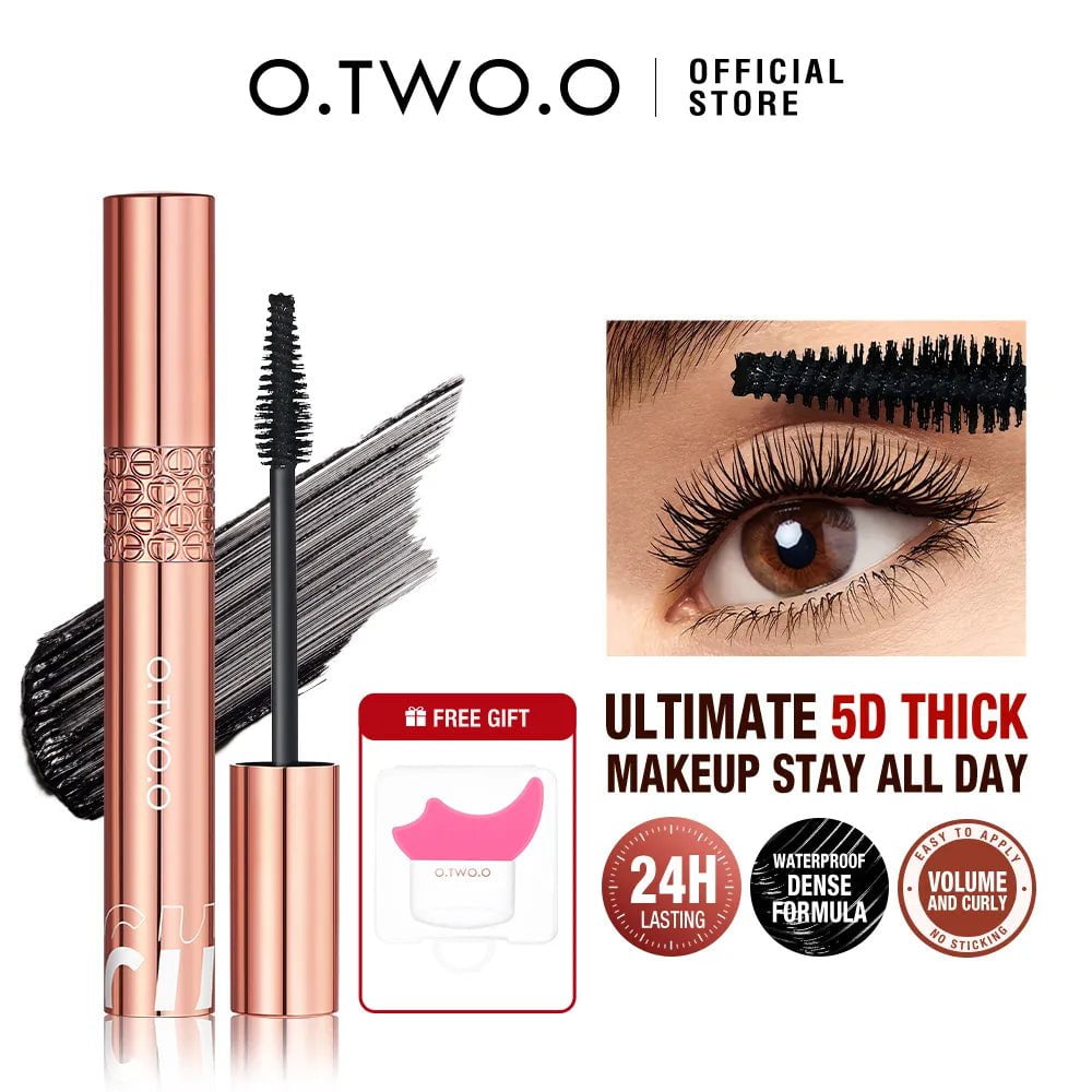 Waterproof 5D Silk Fiber Mascara: Lengthens, Non-smudge, Black, Eyelashes Extension, Lengthening Volume - Cosmetics mascara set 2 / CHINA