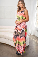 White Birch Tie-Dye Sleeveless Maxi Dress