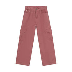 Wide Leg Cargo Jeans Dusty Pink / M
