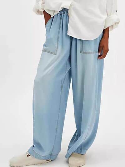 Wide Leg Jeans Light Blue / S