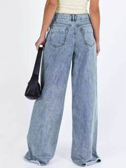 Wide Leg Jeans with Pockets