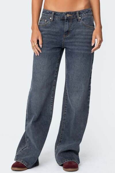 Wide Leg Jeans with Pockets