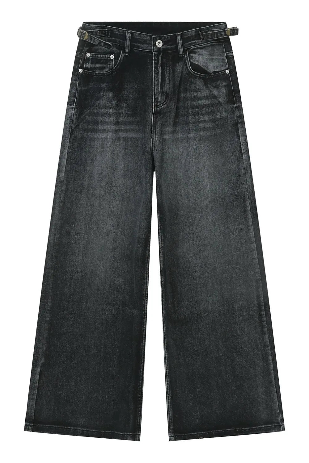 Wide Leg Jeans with Pockets Dark / S